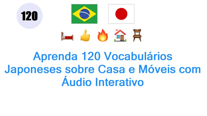 Aprenda 120 Vocabulários Japoneses sobre Casa e Móveis com Áudio Interativo